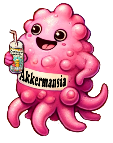 GutBrew Kombucha Superhero Microbe - A cute, superhero-inspired gut microbe representing probiotic power.