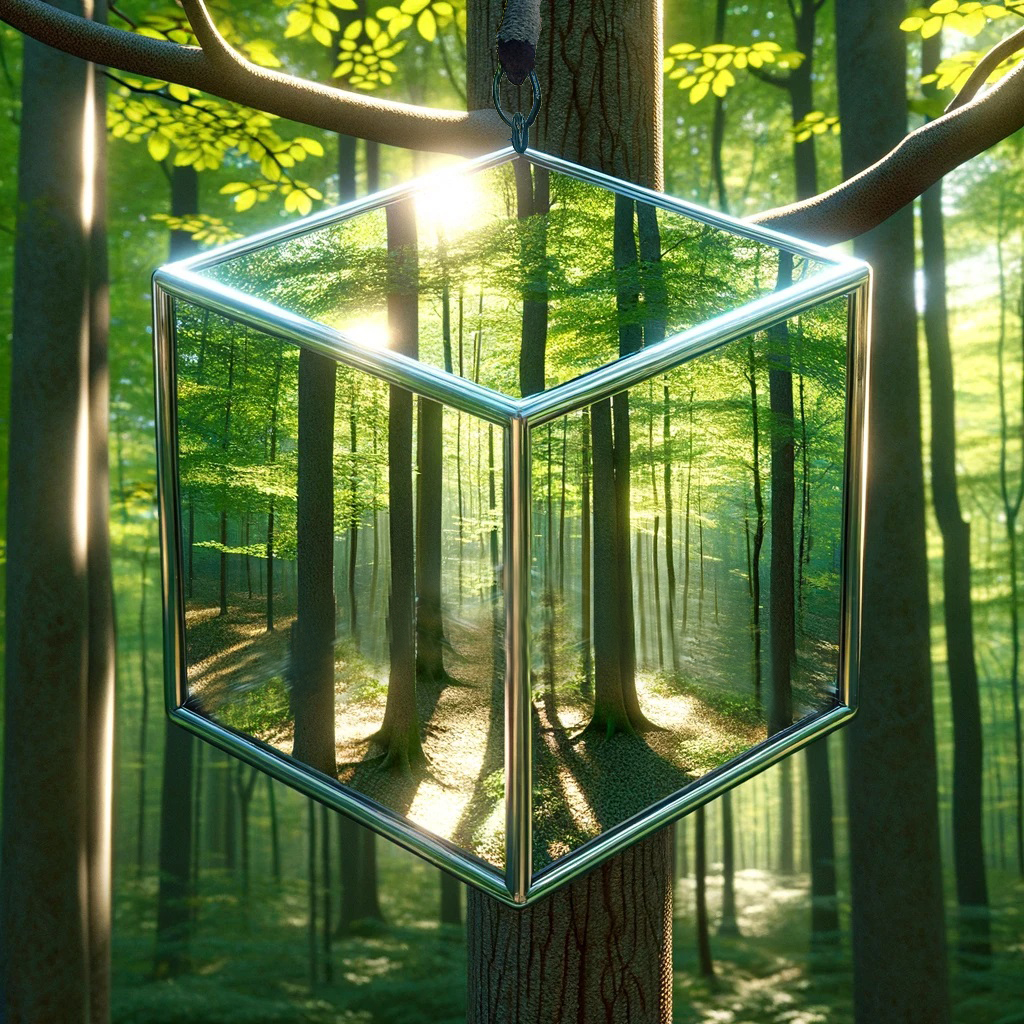 Mirrored cube